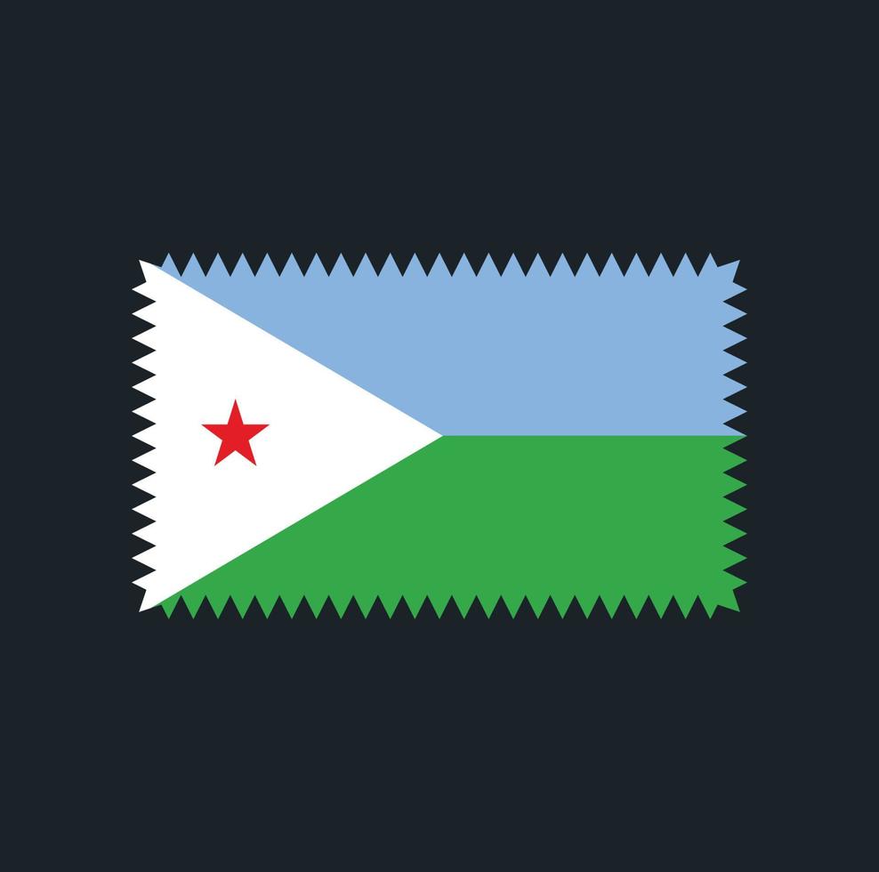 conception vectorielle du drapeau de djibouti. drapeau national vecteur