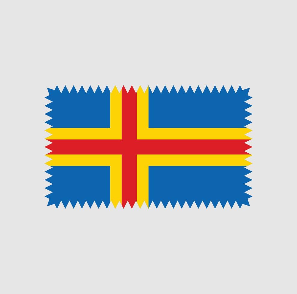 conception de vecteur de drapeau des îles aland. drapeau national