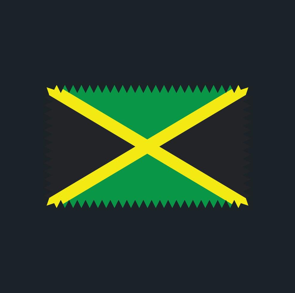 conception vectorielle du drapeau jamaïcain. drapeau national vecteur