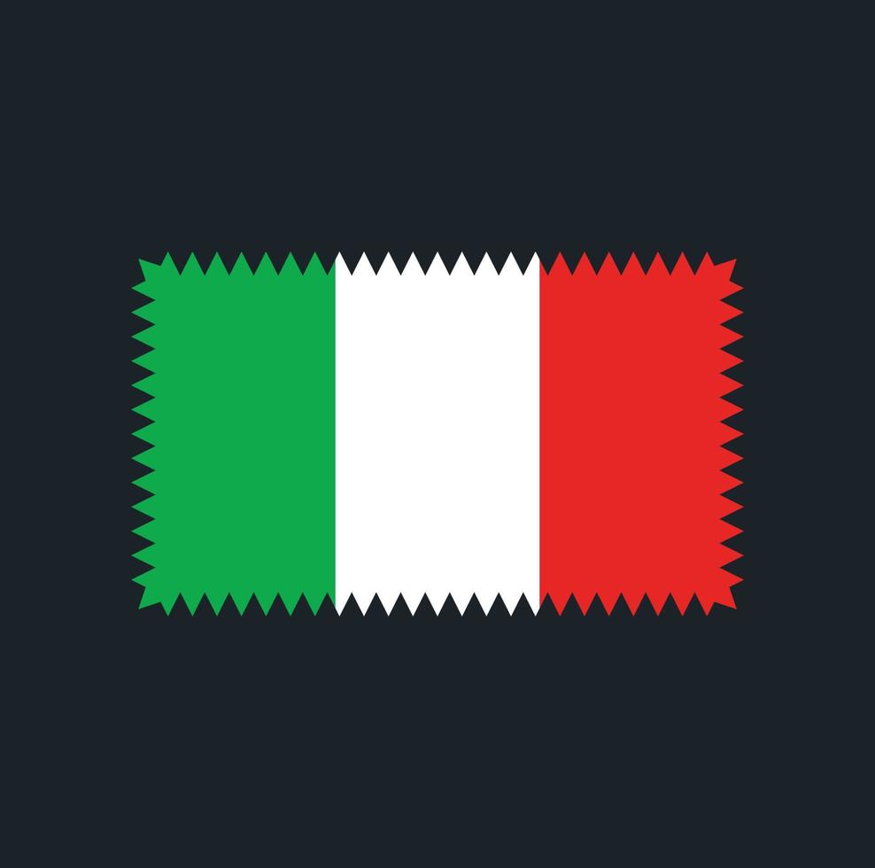 conception vectorielle du drapeau italien. drapeau national vecteur