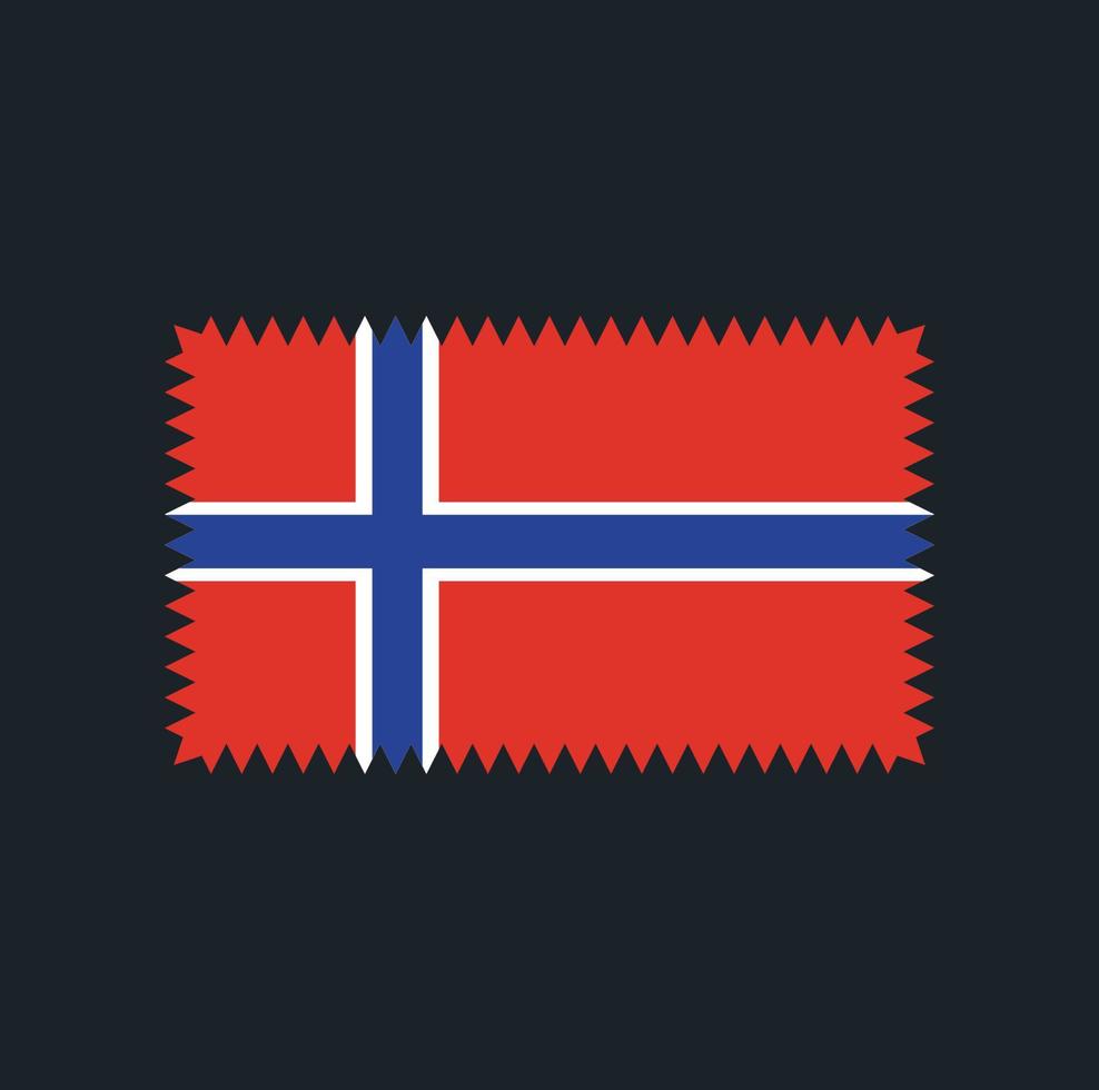 conception vectorielle du drapeau norvégien. drapeau national vecteur