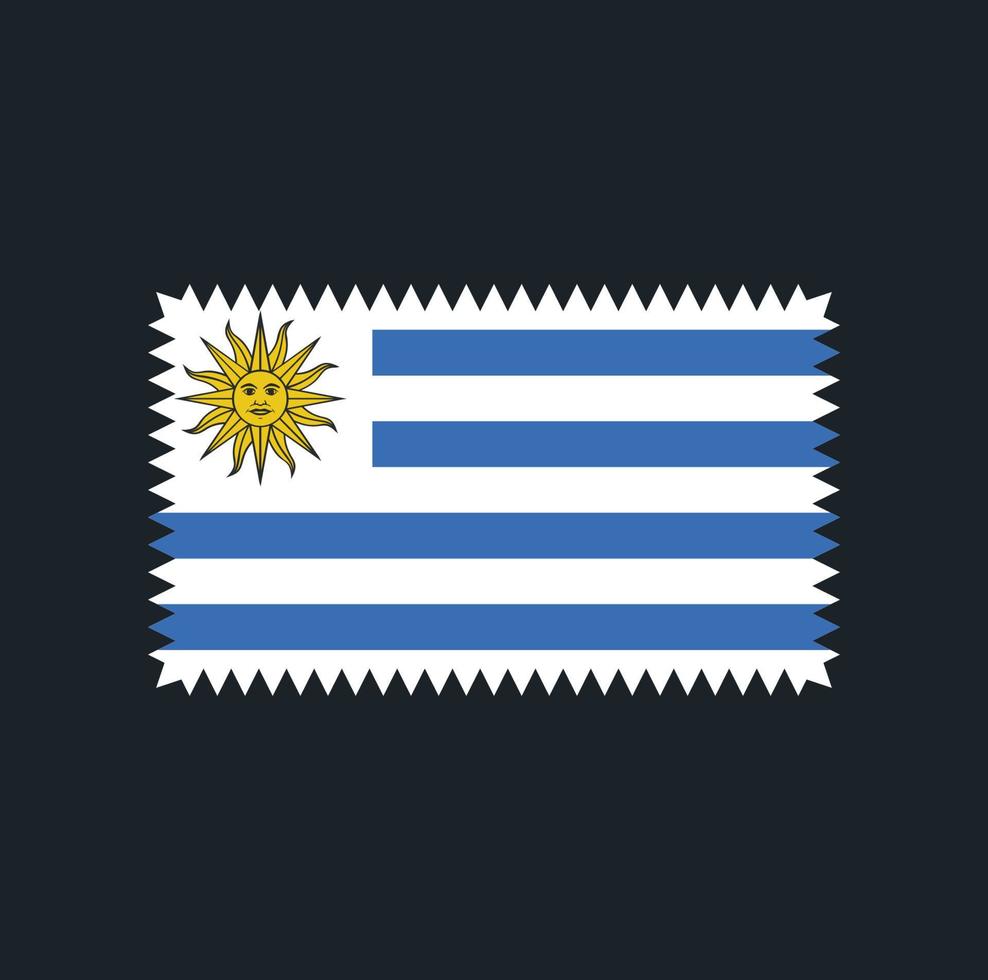 conception de vecteur de drapeau uruguay. drapeau national