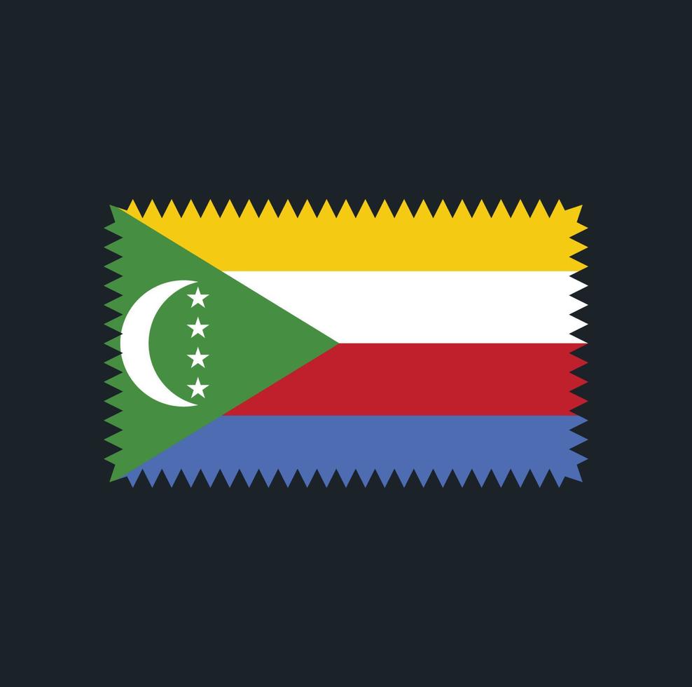 conception vectorielle du drapeau des comores. drapeau national vecteur