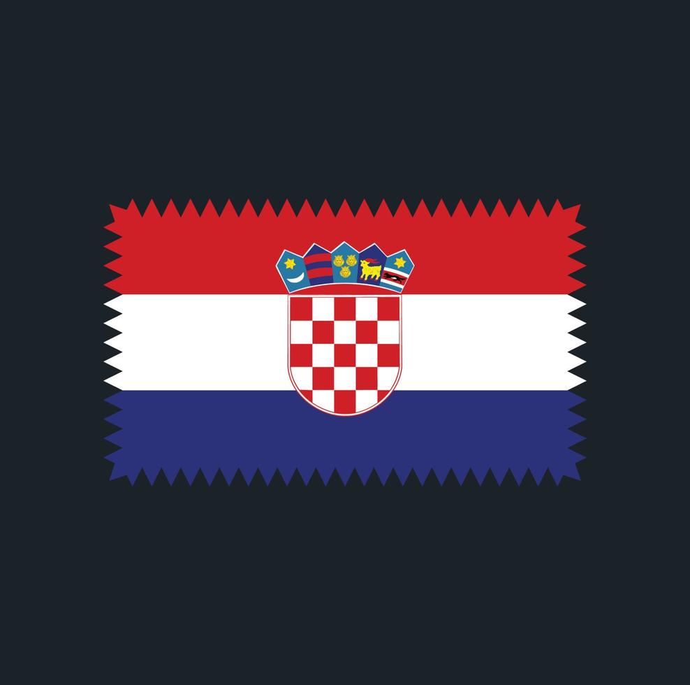 conception de vecteur de drapeau croatie. drapeau national