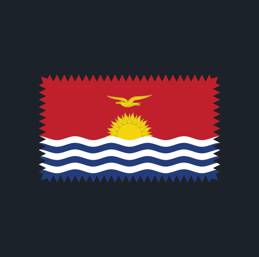 conception de vecteur de drapeau kiribati. drapeau national