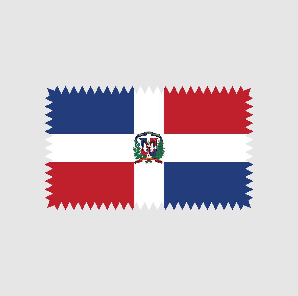 conception vectorielle du drapeau de la république dominicaine. drapeau national vecteur