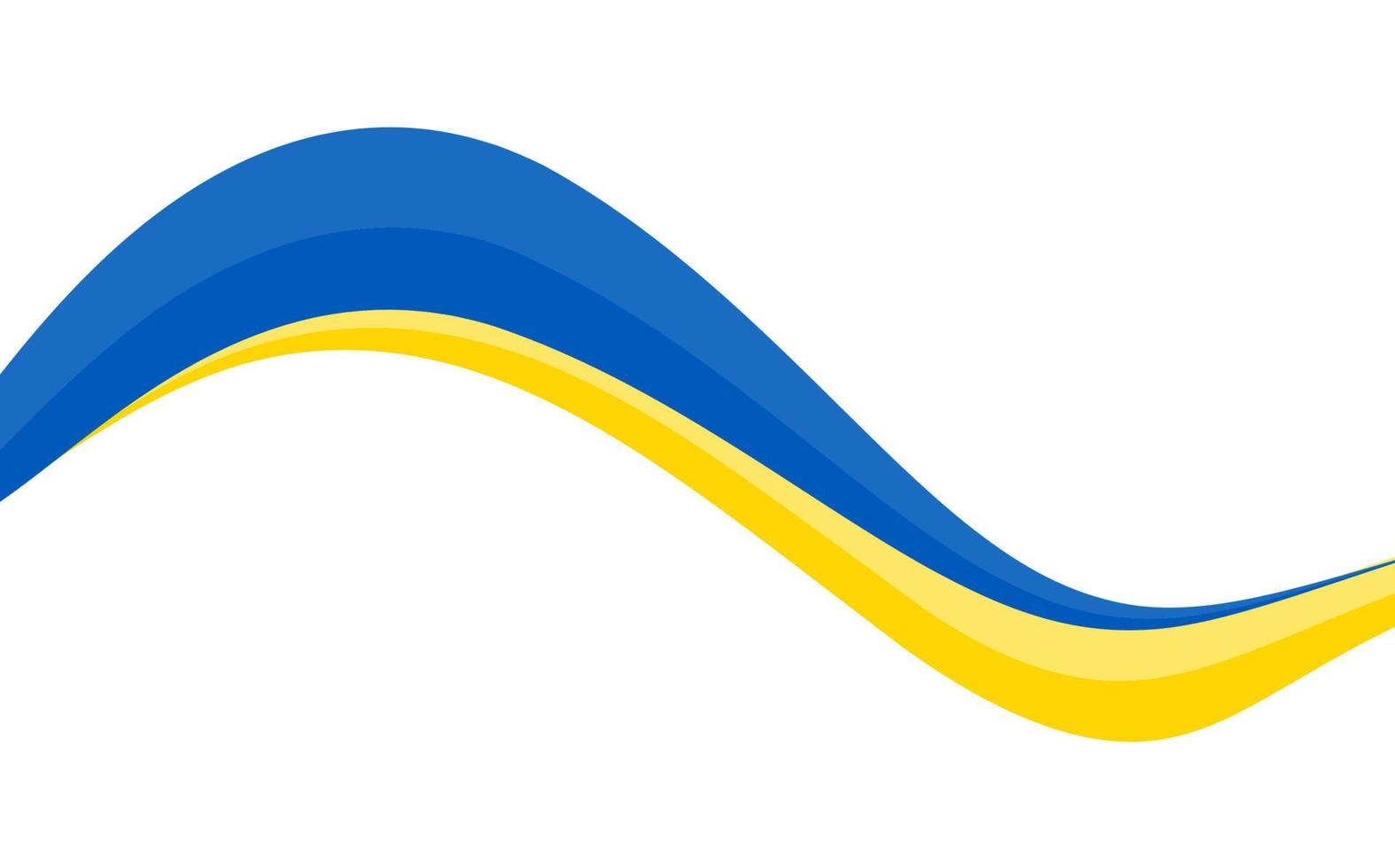 motif ondulé avec drapeau national de l'ukraine, cadre de bordure drapeau rayé de l'ukraine. symbole, bannière d'affiche du drapeau ukrainien. ruban agitant dans un style bleu et jaune, vecteur isolé sur fond blanc