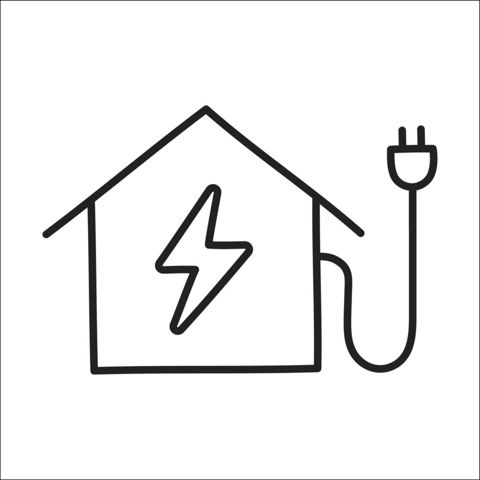 chargeur. icône de doodle ev dessiné à la main. vecteur