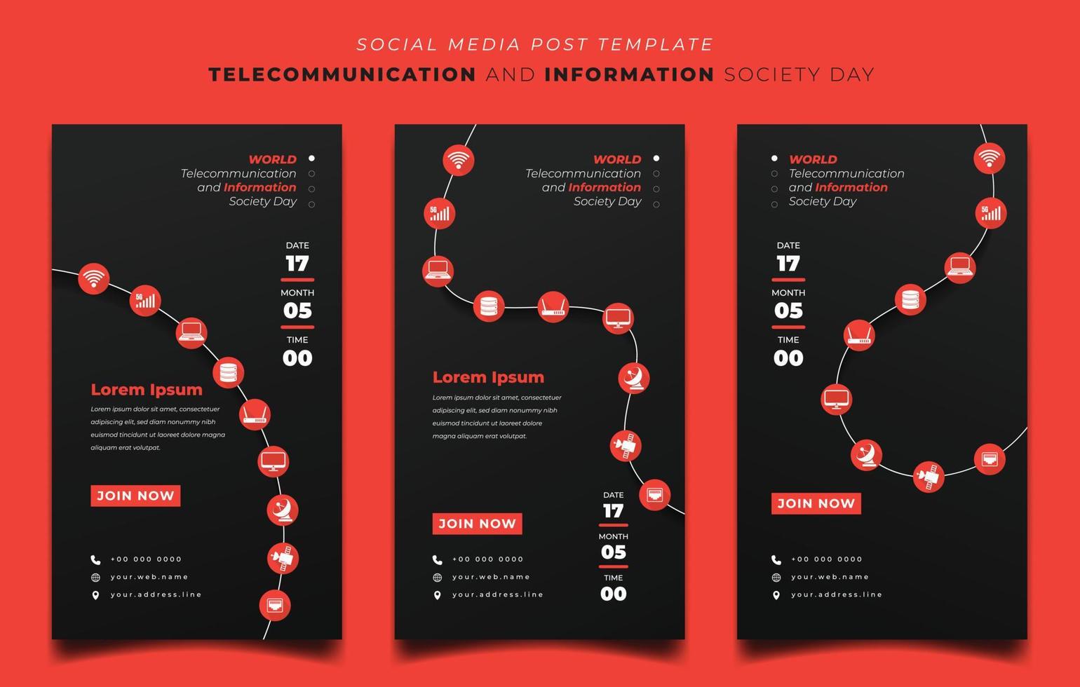 modèle de médias sociaux en arrière-plan portrait pour la conception des télécommunications et de la société de l'information vecteur