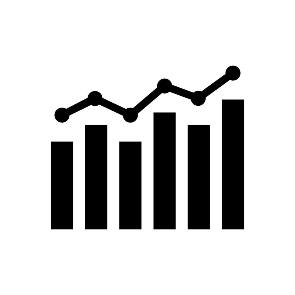 icône de croissance des bénéfices. vecteur de profit de diagramme. icône d'analyse isolé sur fond blanc. illustration de conception vectorielle d'icône de données d'analyse. schéma de croissance des bénéfices de l'entreprise.