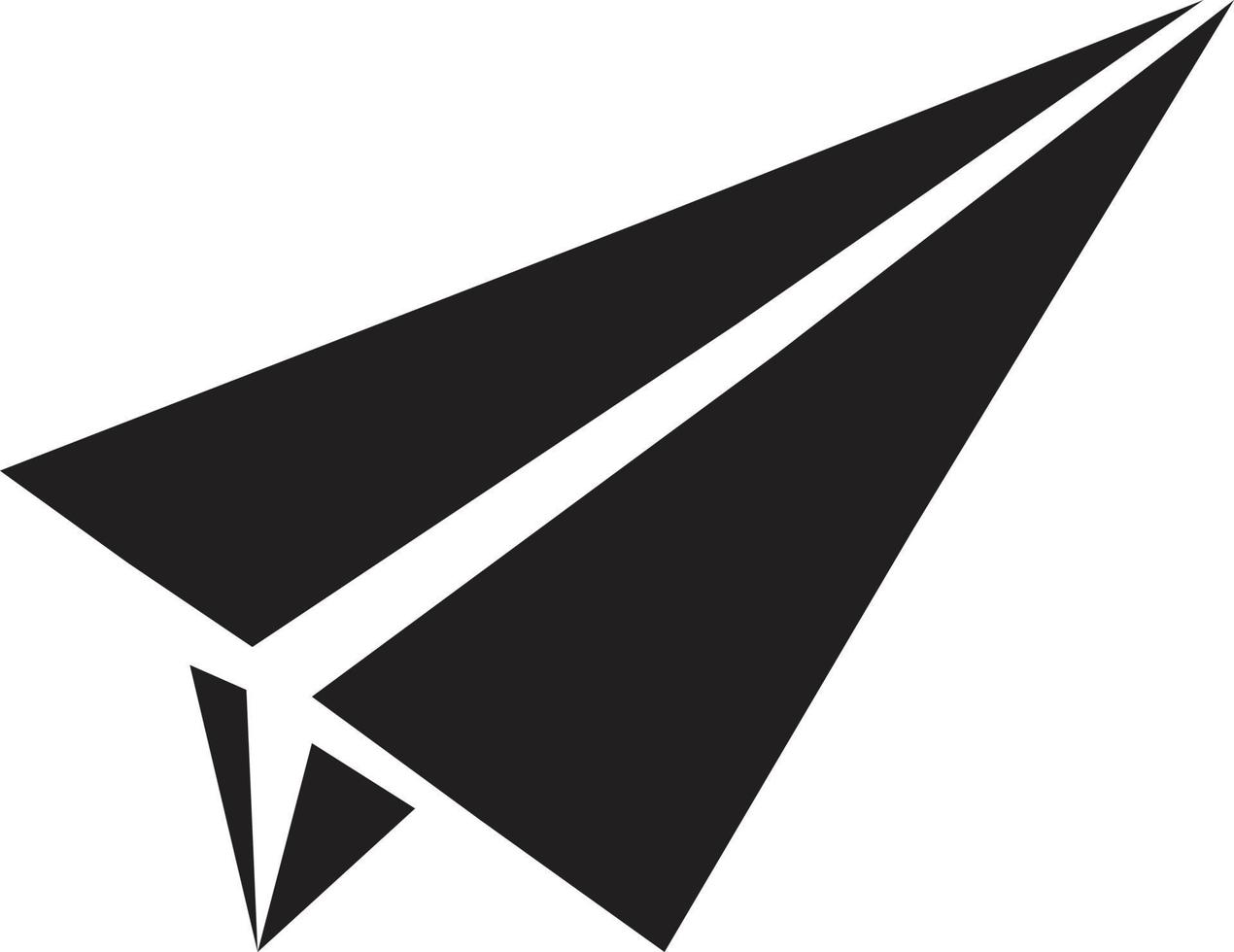icône d'avion en papier. style plat. symbole d'avion en papier. vecteur