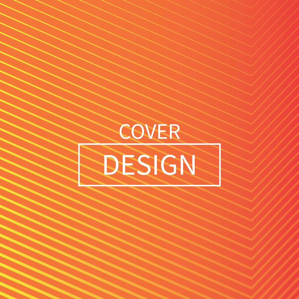 conception de couverture de ligne orange minimale vecteur