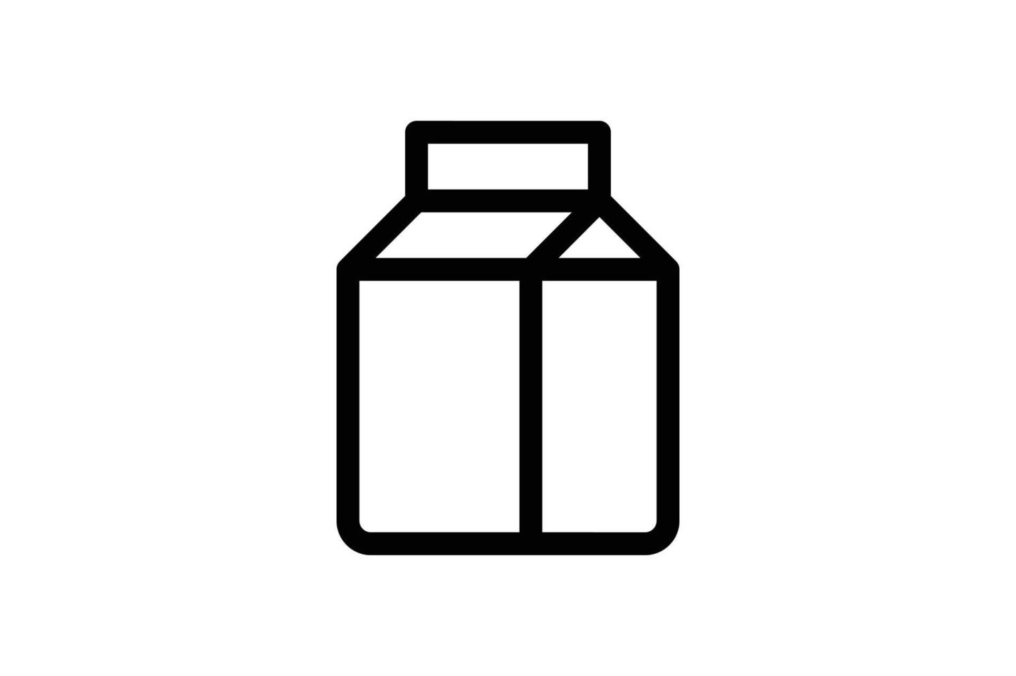 icône de lait style de ligne de boisson gratuit vecteur