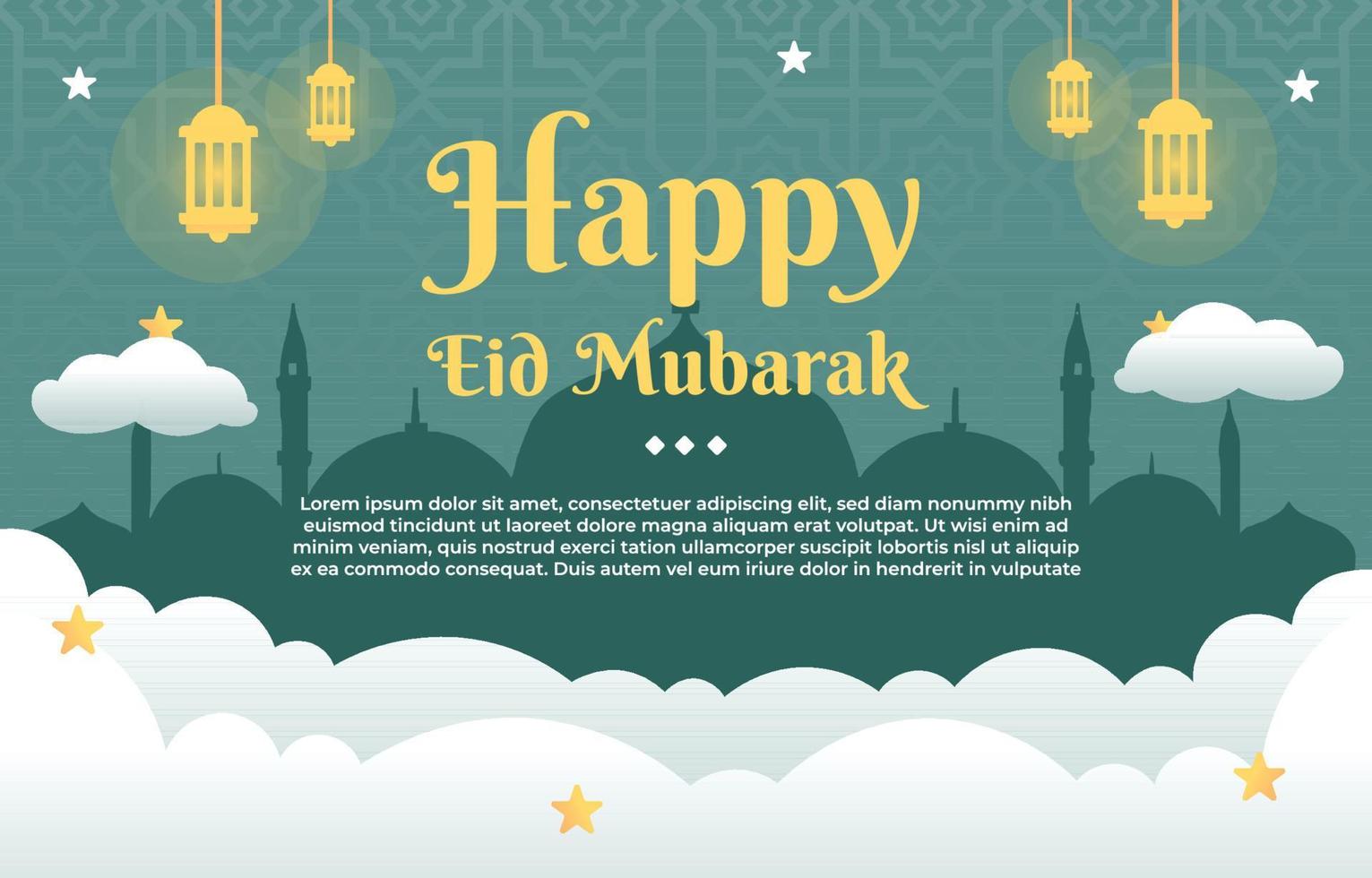 fond eid mubarak vecteur