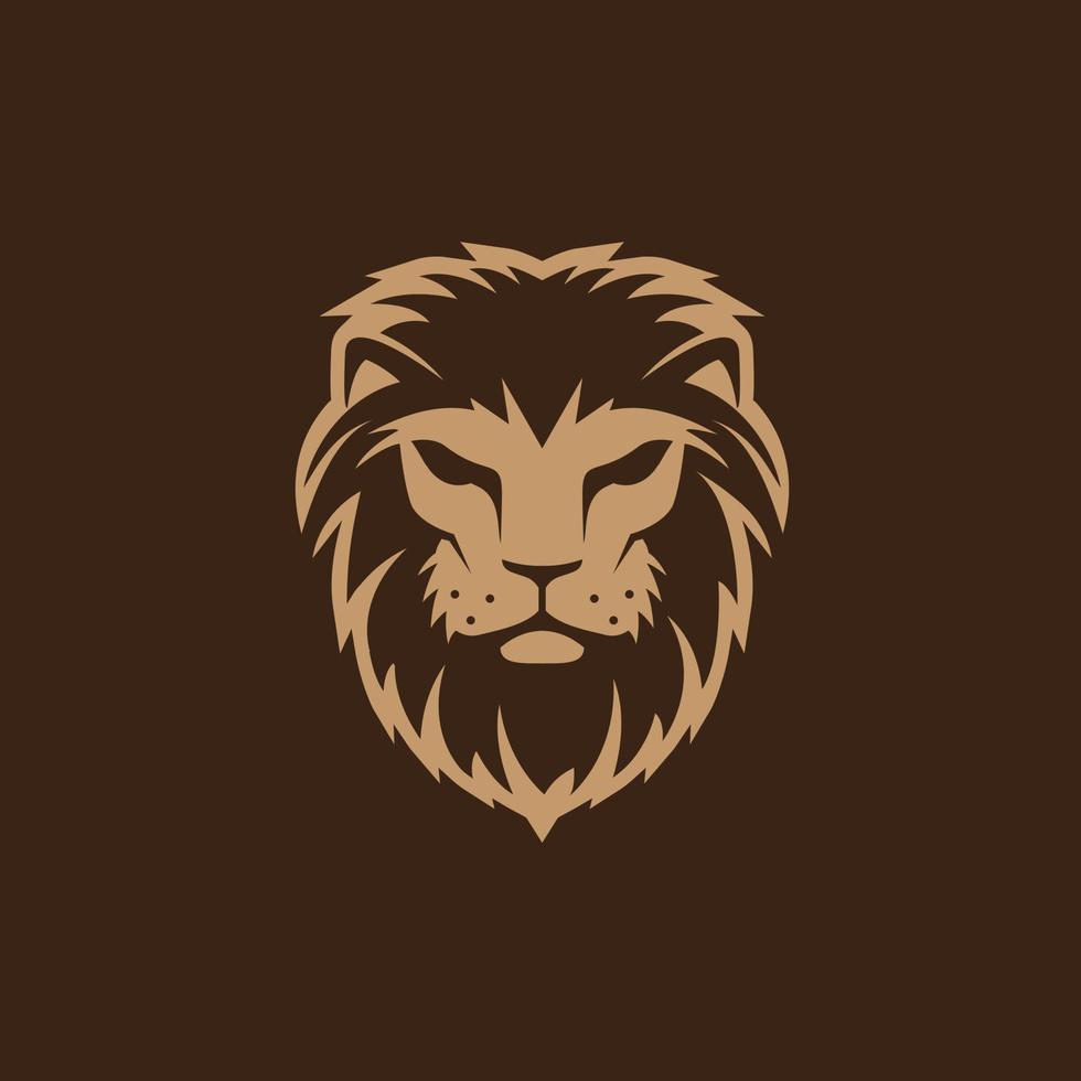 tête de lion logo illustration vectorielle vecteur