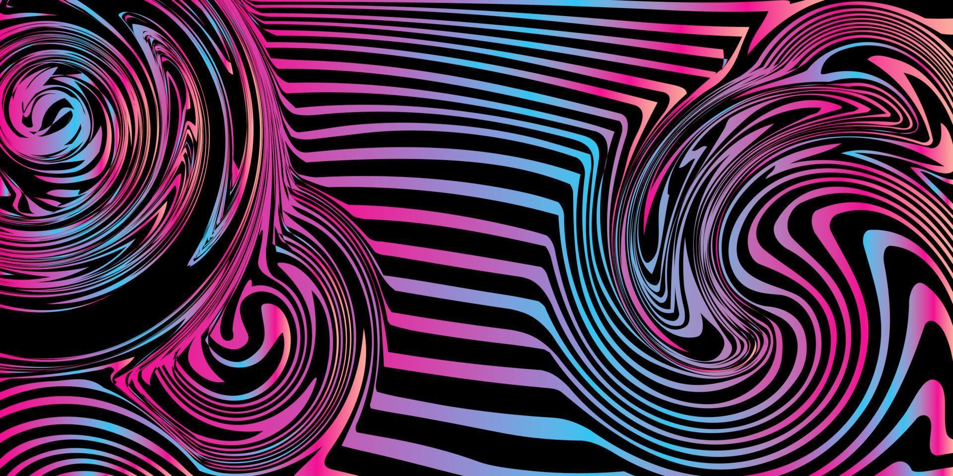 arrière-plan rétro, arrière-plan vortex tourbillon abstrait, arrière-plan fête des années 70, motif en forme de tourbillon vecteur