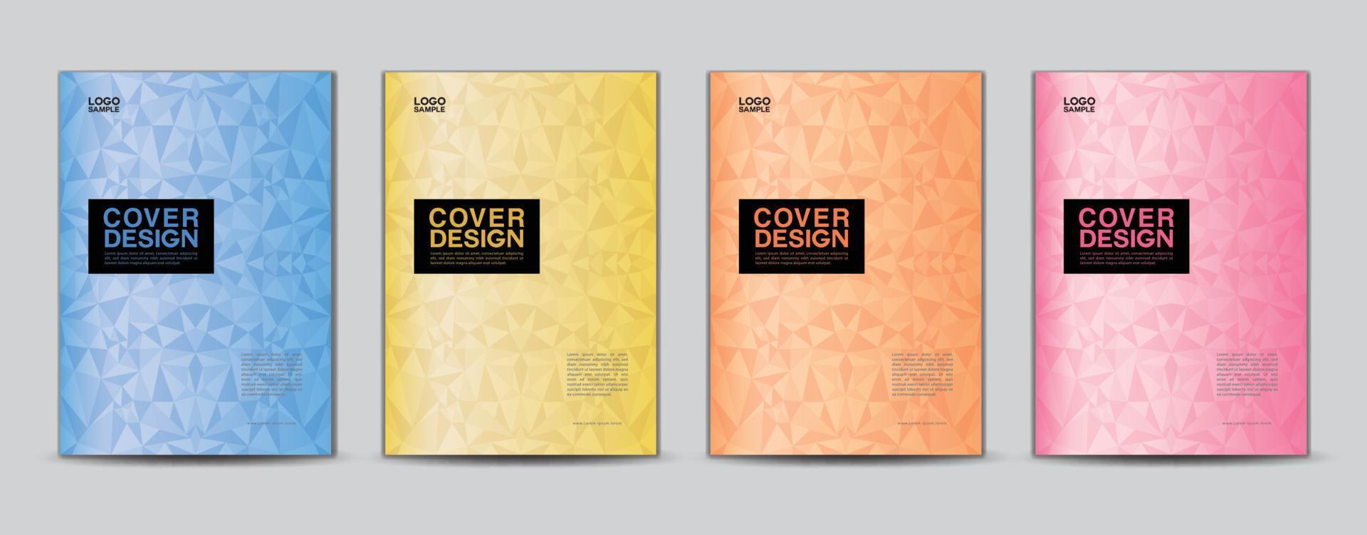 vecteur de modèle de conception de couverture de polygone, conception de couverture de rapport annuel d'entreprise, modèle de flyer, couverture de brochure, livre, présentation