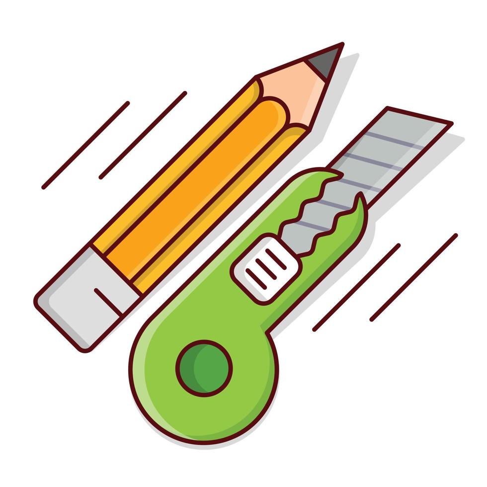 illustration vectorielle de coupe-crayon sur fond. symboles de qualité premium. icônes vectorielles pour le concept et la conception graphique. vecteur