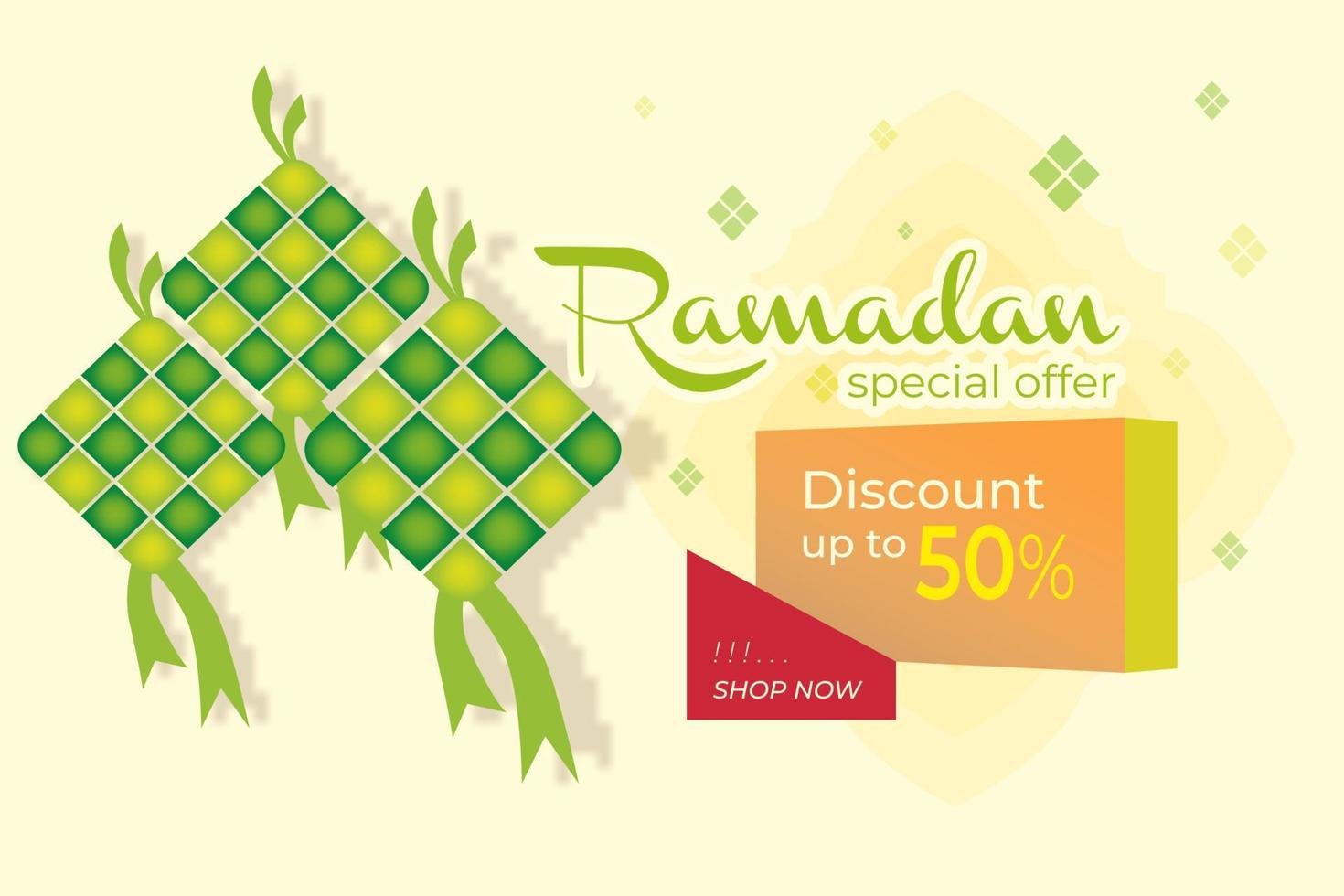 modèle d'affiche de vente de ramadan vecteur