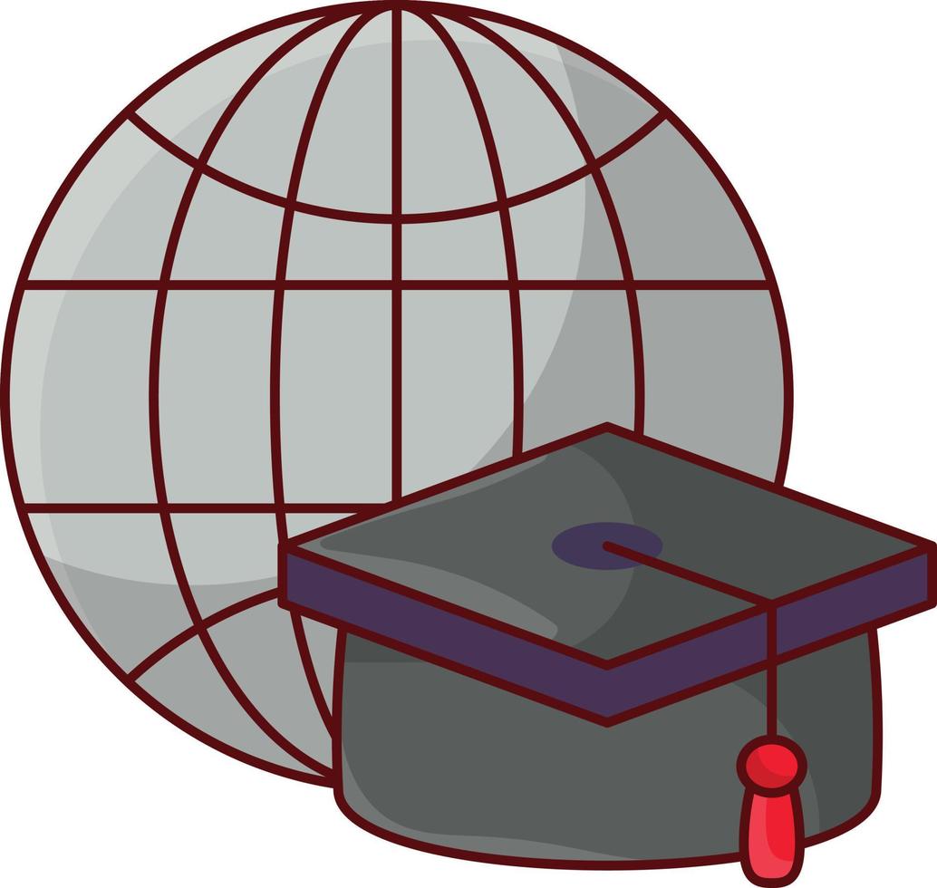 illustration vectorielle de graduation sur un background.symboles de qualité premium. icônes vectorielles pour le concept et la conception graphique. vecteur