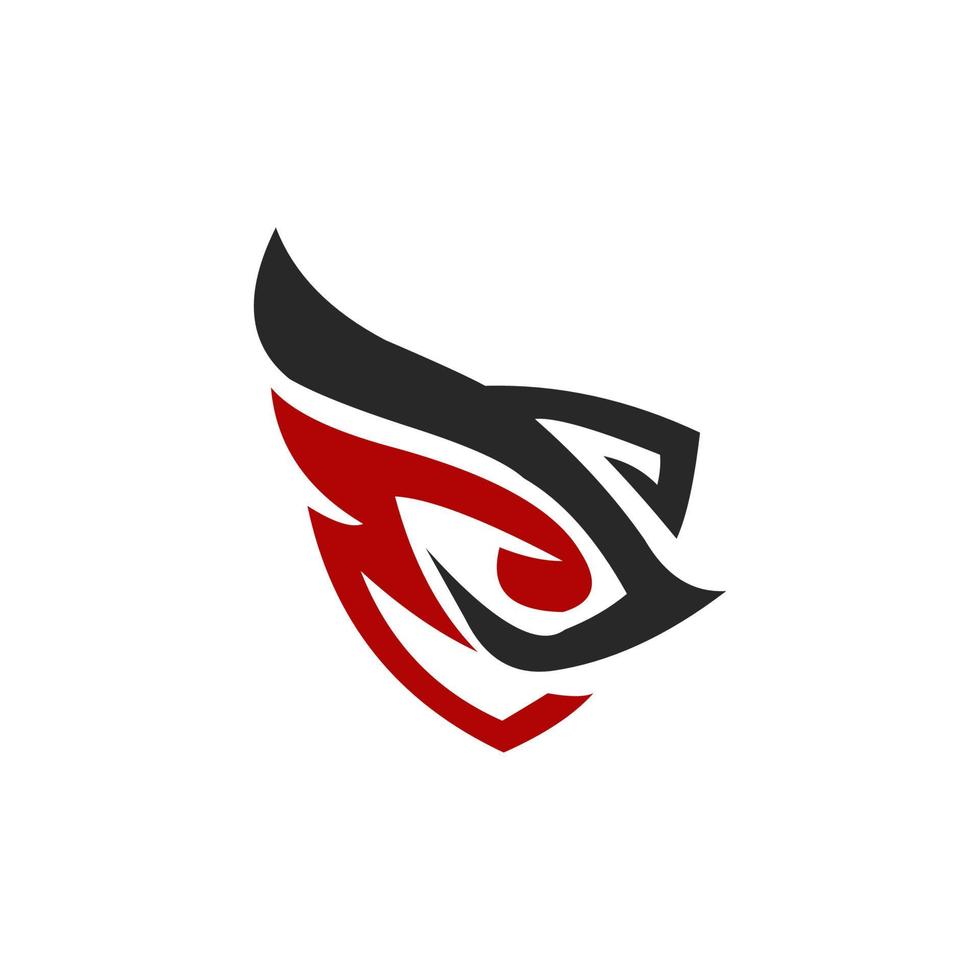 illustration logo design aigle pour icône vecteur