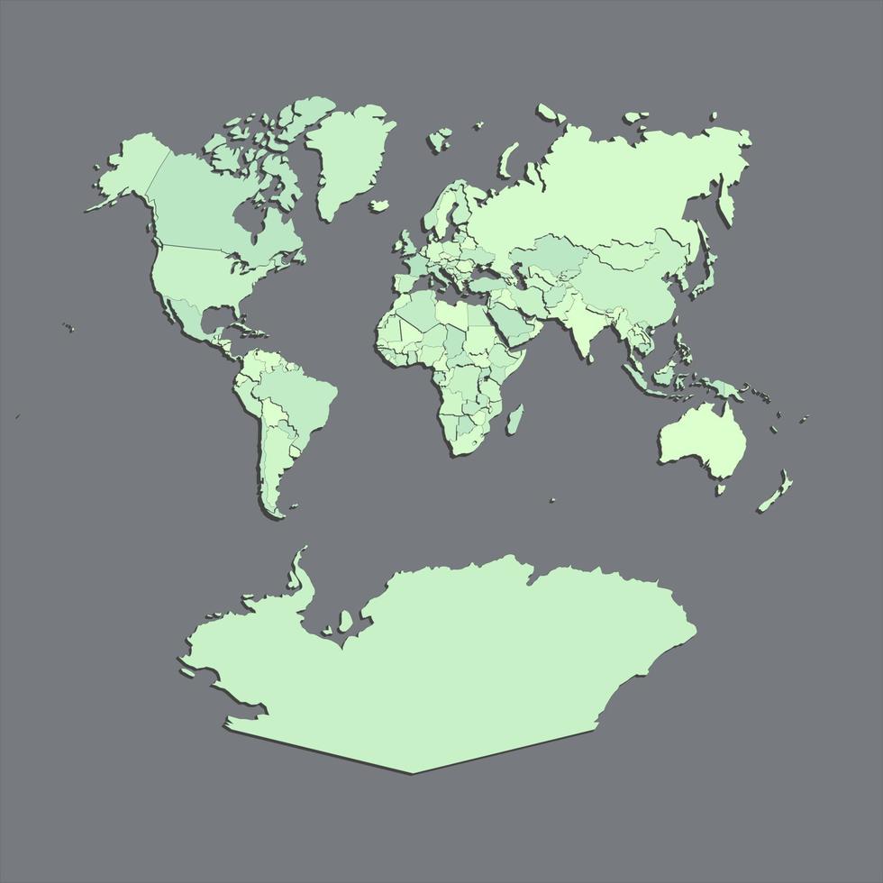 vecteur monde carte effets 3d.