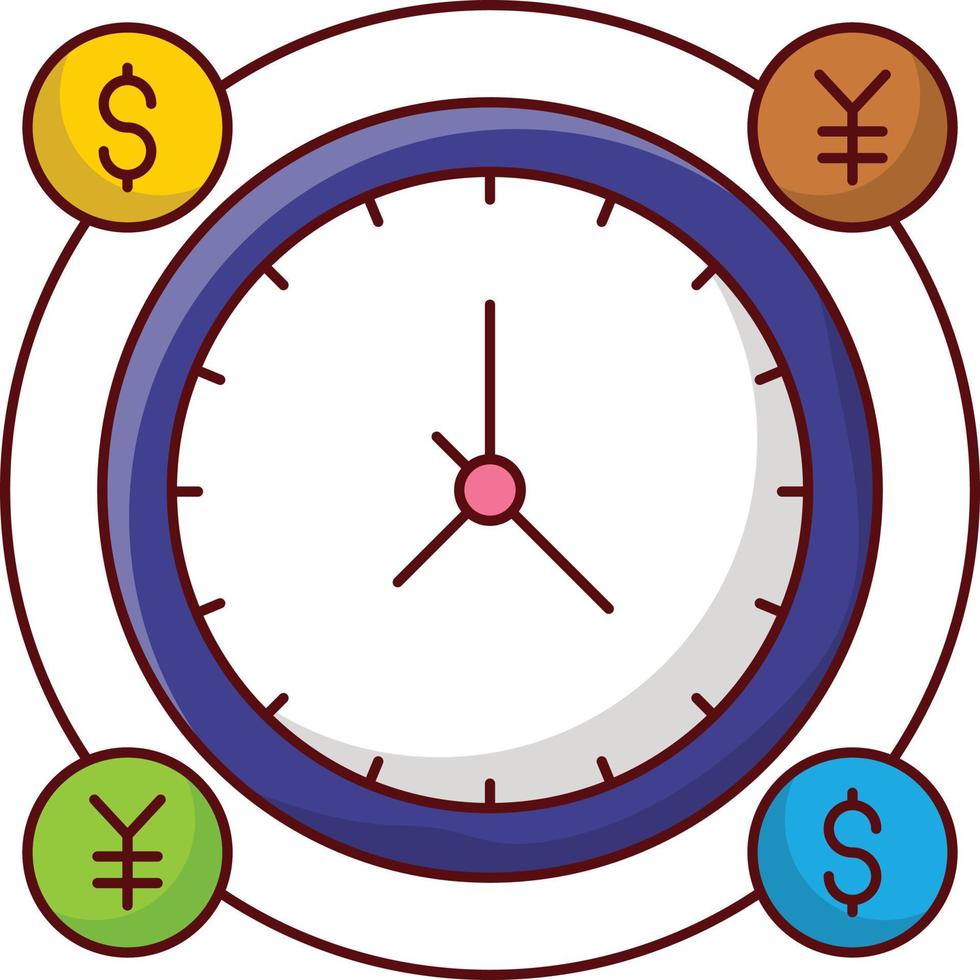 illustration vectorielle de temps dollar sur un background.symboles de qualité premium. icônes vectorielles pour le concept et la conception graphique. vecteur
