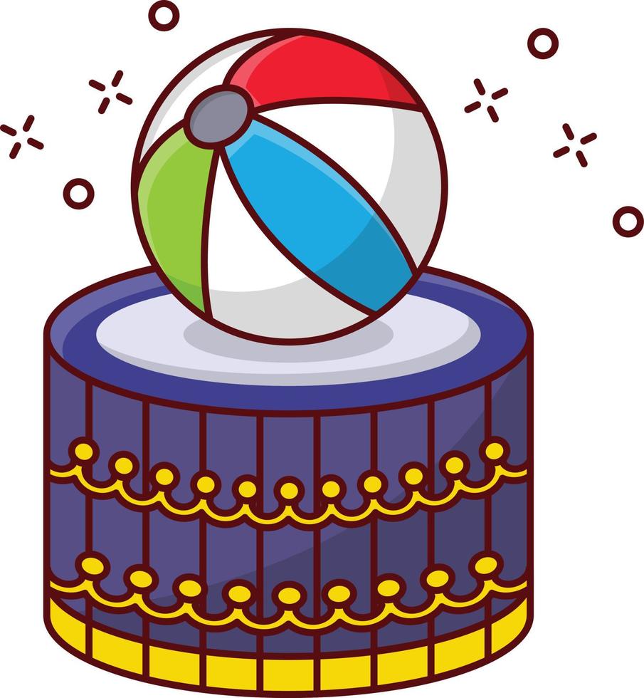 illustration vectorielle de boule de cirque sur un background.symboles de qualité premium. icônes vectorielles pour le concept et la conception graphique. vecteur