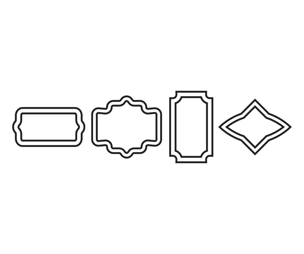 insigne d'étiquette vierge et ensemble de bannières vecteur