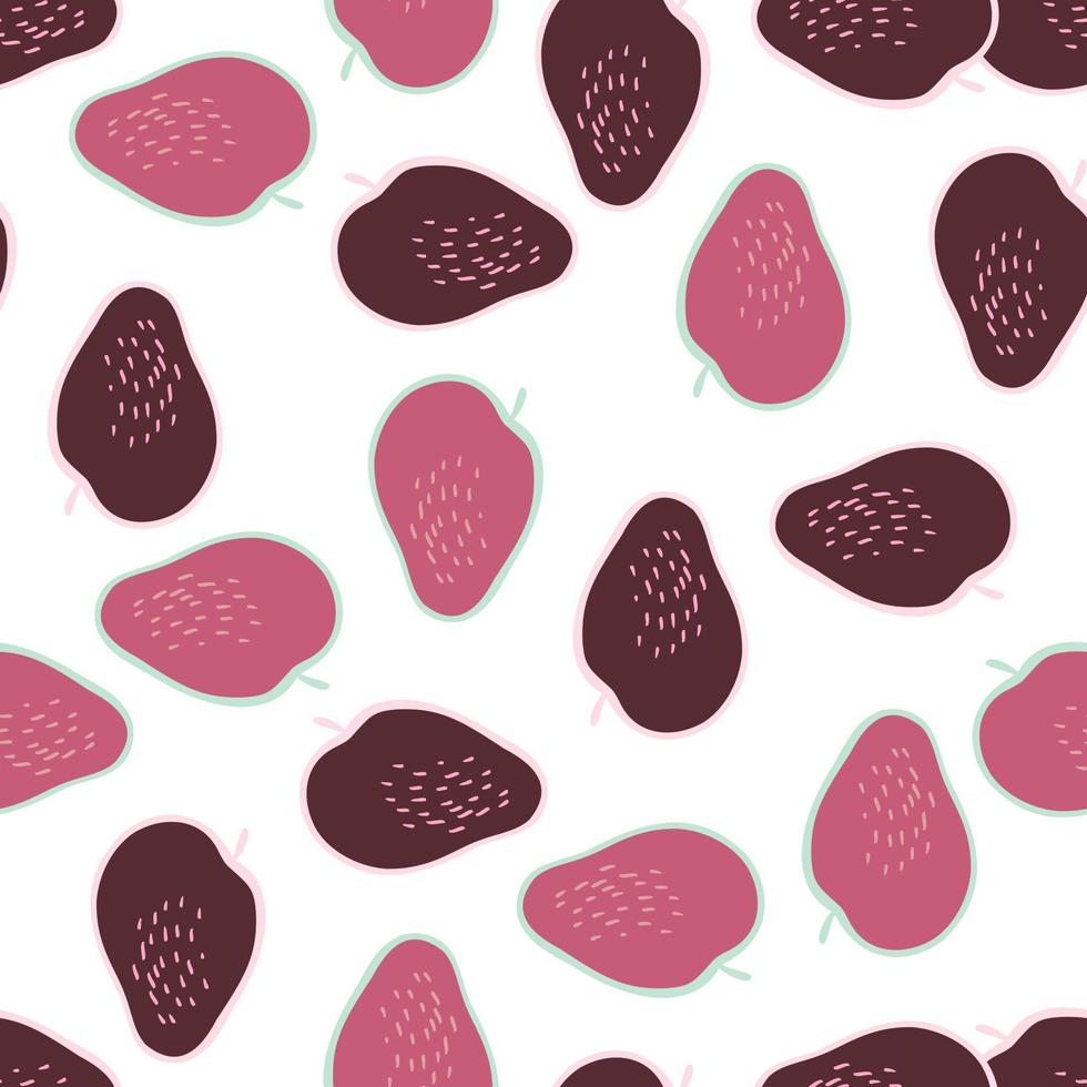 modèle sans couture de pomme créative dans un style doodle. fond d'écran de fruits. vecteur