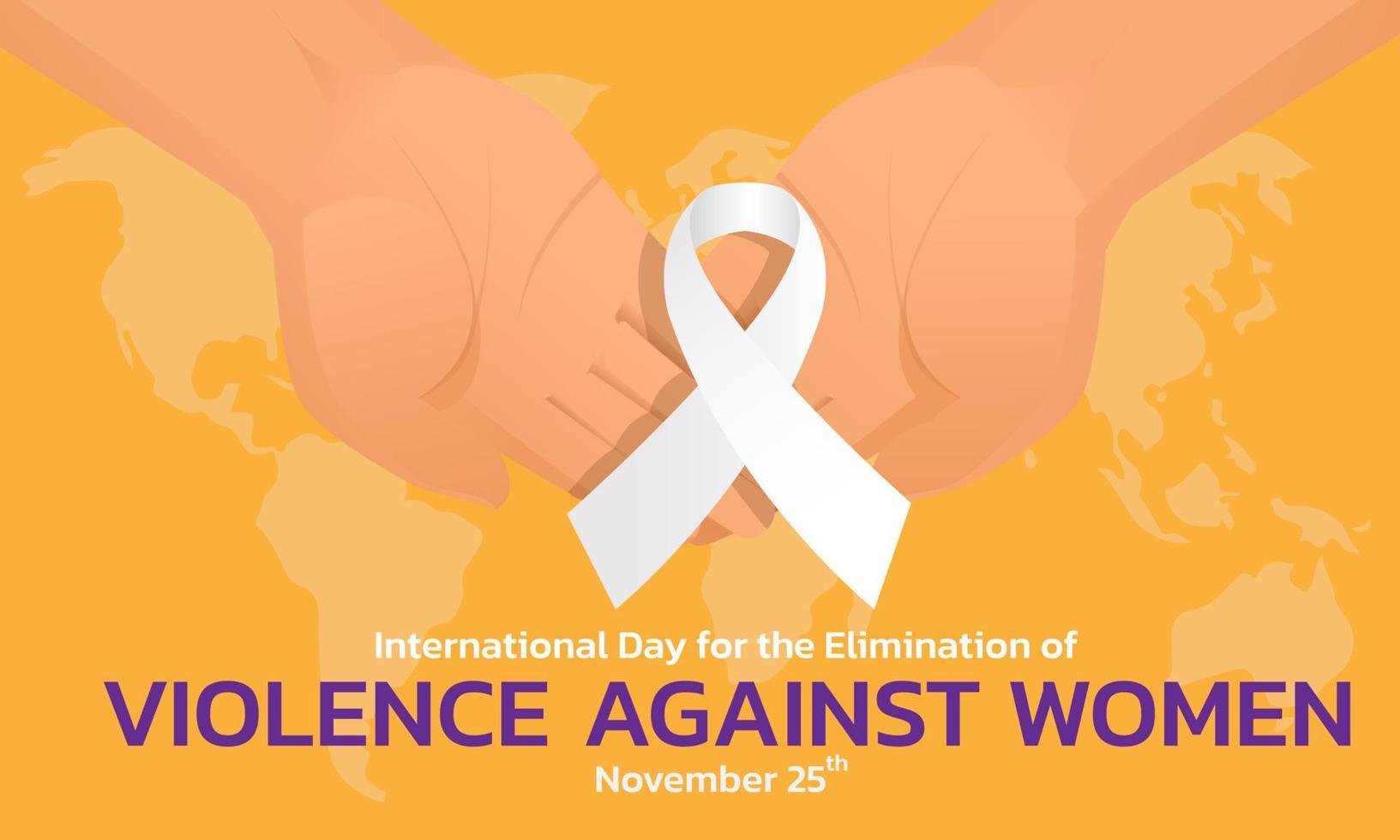 illustration vectorielle d'un arrière-plan pour la journée internationale pour l'élimination de la violence à l'égard des femmes vecteur