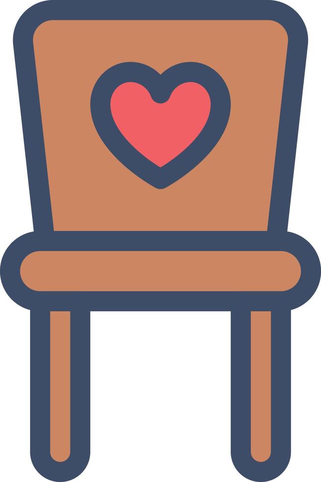 illustration vectorielle de chaise sur un fond. symboles de qualité premium. icônes vectorielles pour le concept et la conception graphique. vecteur