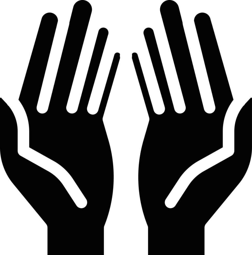 illustration vectorielle de prière à la main sur un fond. symboles de qualité premium. icônes vectorielles pour le concept et la conception graphique. vecteur