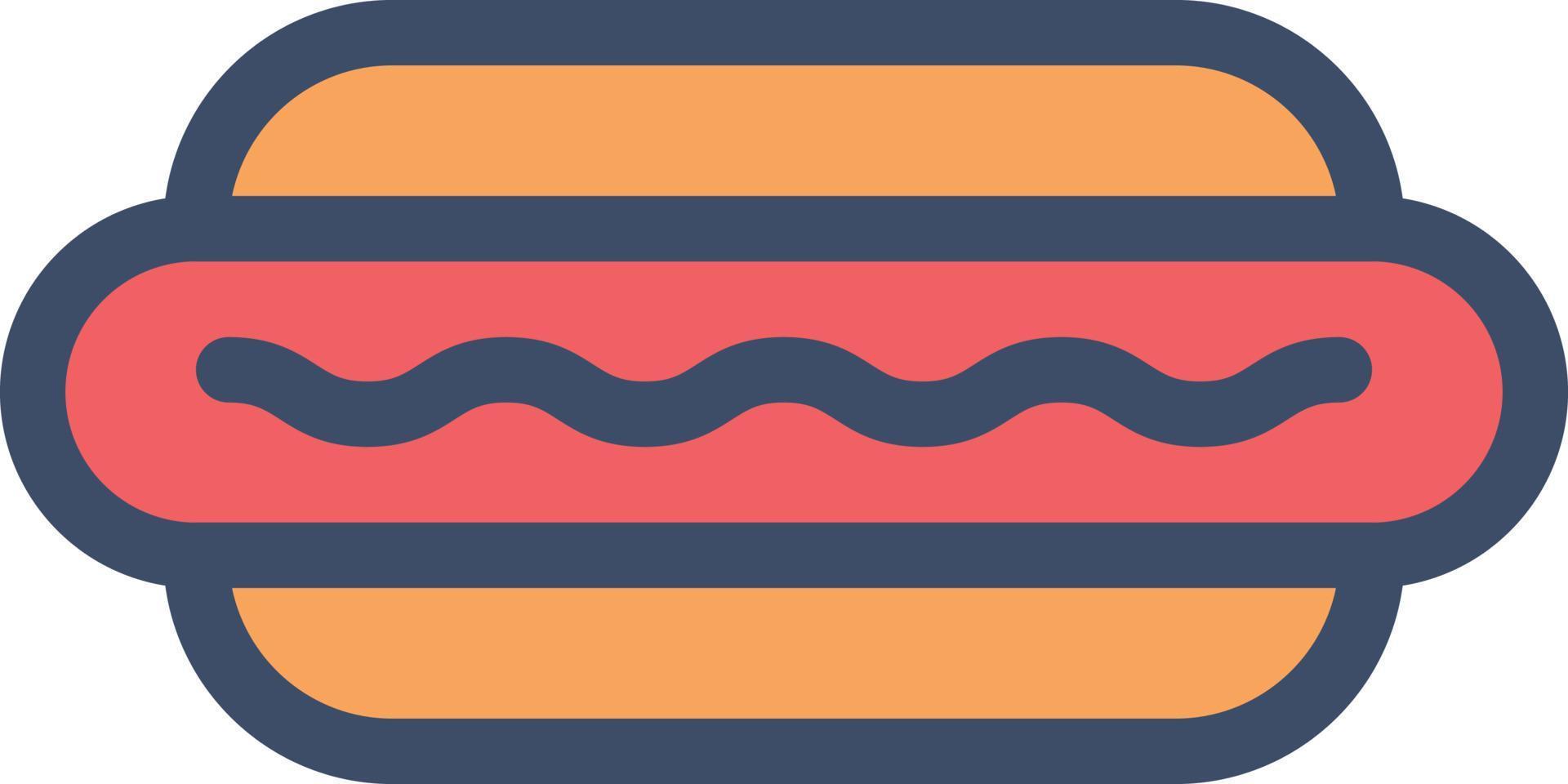 illustration vectorielle de hot-dog sur un fond. symboles de qualité premium. icônes vectorielles pour le concept et la conception graphique. vecteur