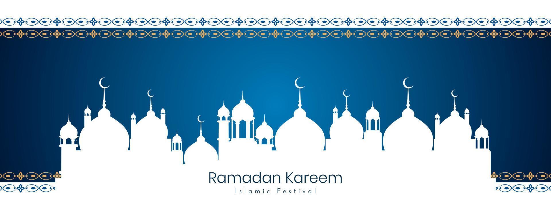 conception de bannière de fête traditionnelle islamique ramadan kareem vecteur