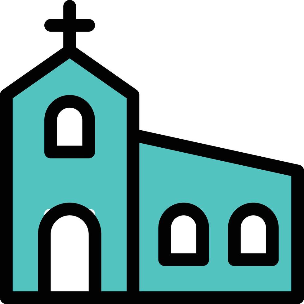 illustration vectorielle de l'église sur un background.symboles de qualité premium. icônes vectorielles pour le concept et la conception graphique. vecteur