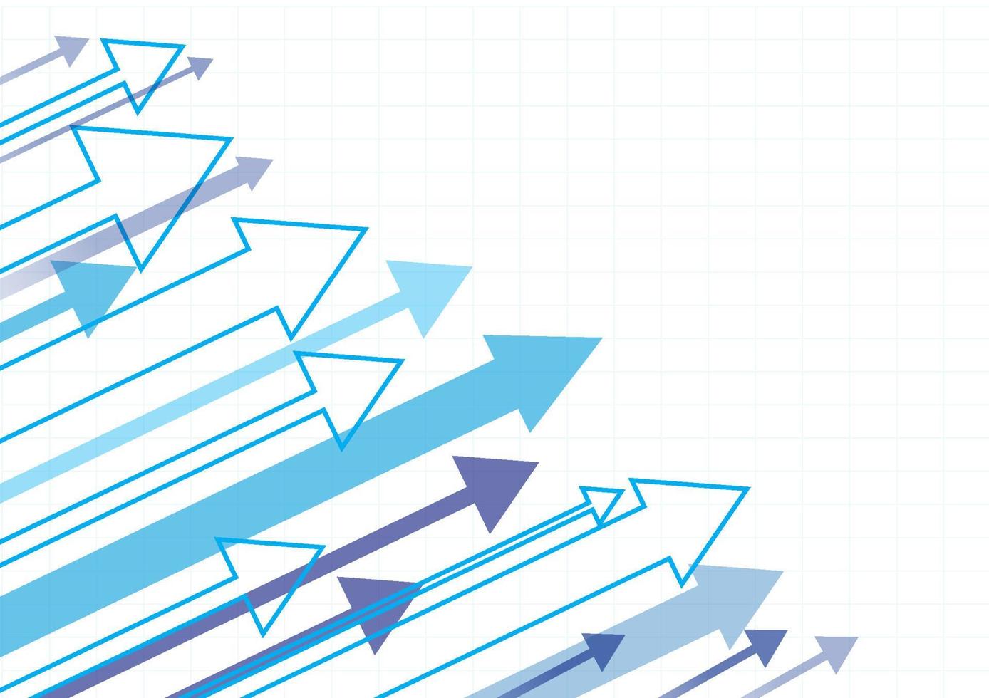 croissance de la flèche abstraite et graphique de succès avec illustrateur de vecteur de signe de marché boursier de grille entreprise. investir le concept numérique.