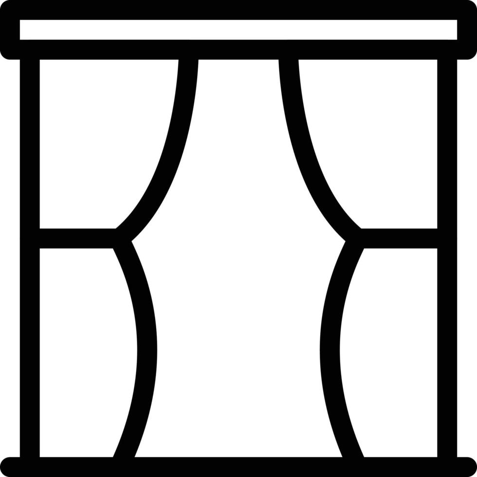 illustration vectorielle de rideau sur un fond. symboles de qualité premium. icônes vectorielles pour le concept et la conception graphique. vecteur