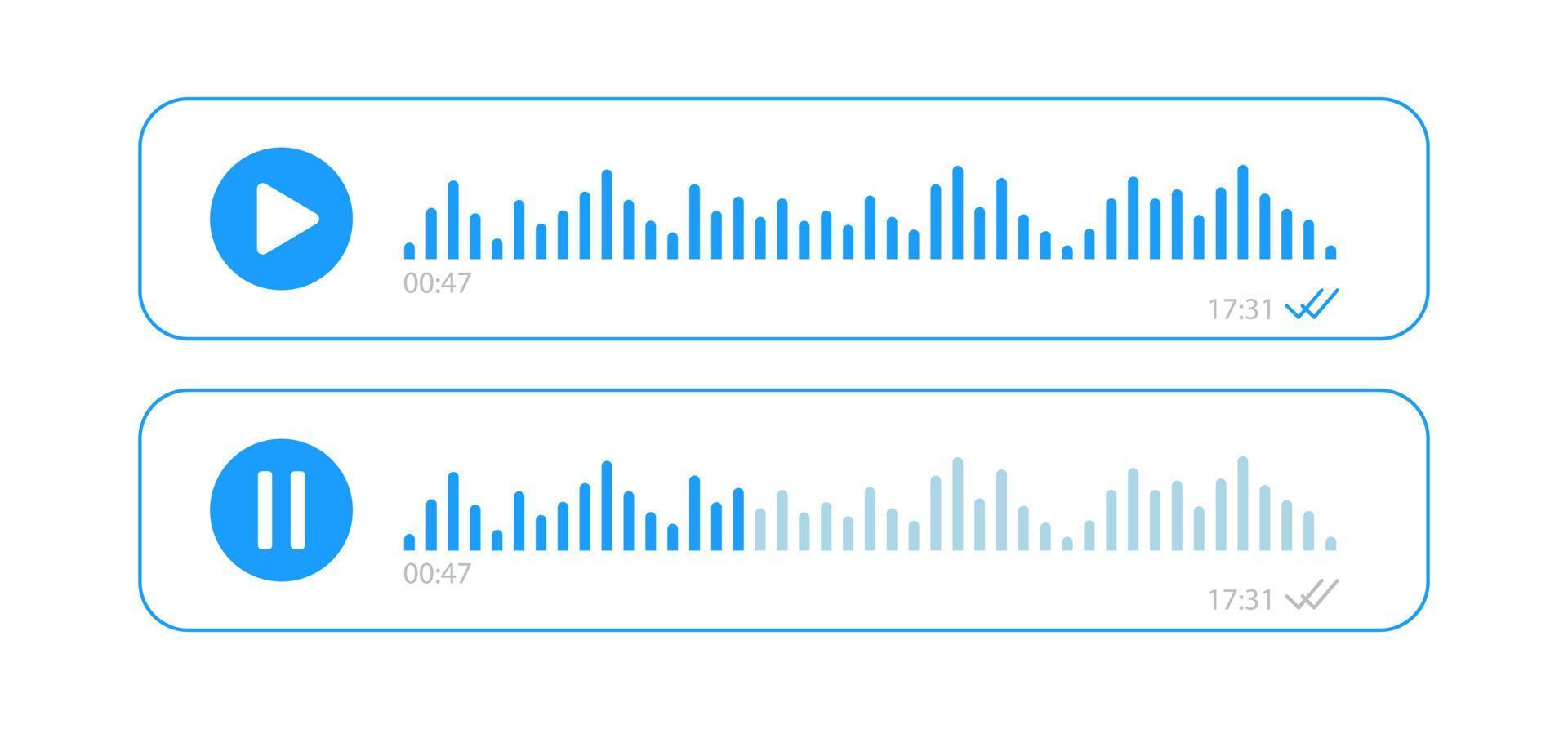 interface utilisateur de vecteur de message vocal