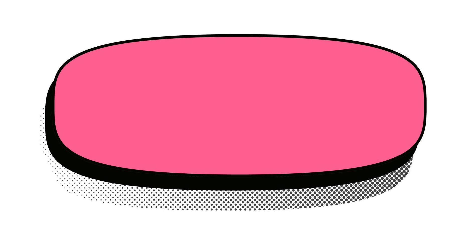 autocollant rétro couleur rose style demi-teinte ombre vecteur