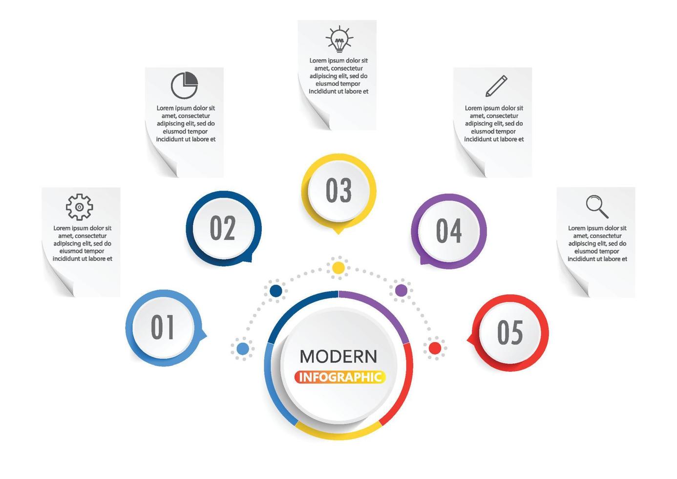 modèle d'options de numéro d'infographie abstraite. illustration vectorielle. peut être utilisé pour la mise en page du flux de travail, le diagramme, les options d'étape commerciale, la bannière, la conception Web. visualisation des données d'entreprise. diagramme de processus. vecteur