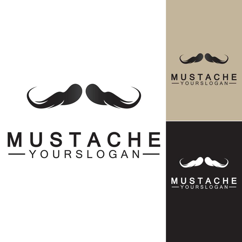 modèle de conception de logo icône vecteur moustache