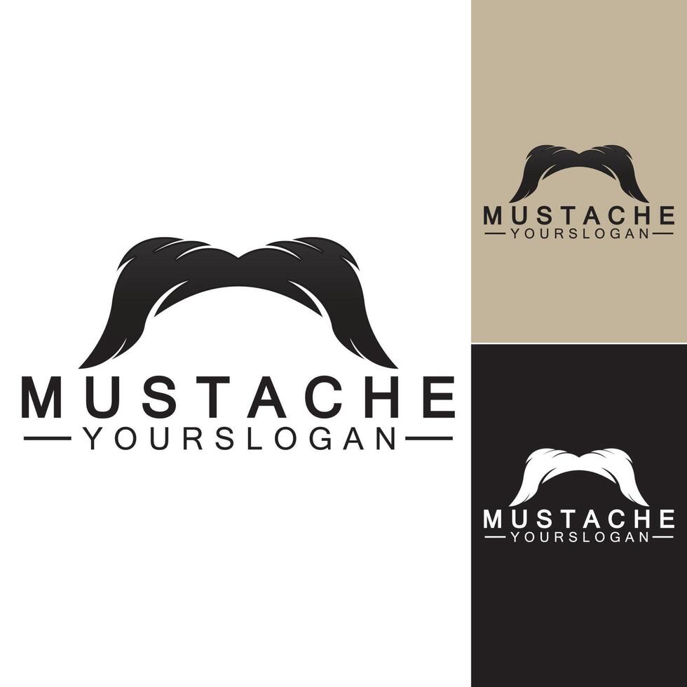 modèle de conception de logo icône vecteur moustache