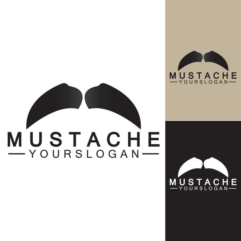 modèle de conception de logo icône vecteur moustache