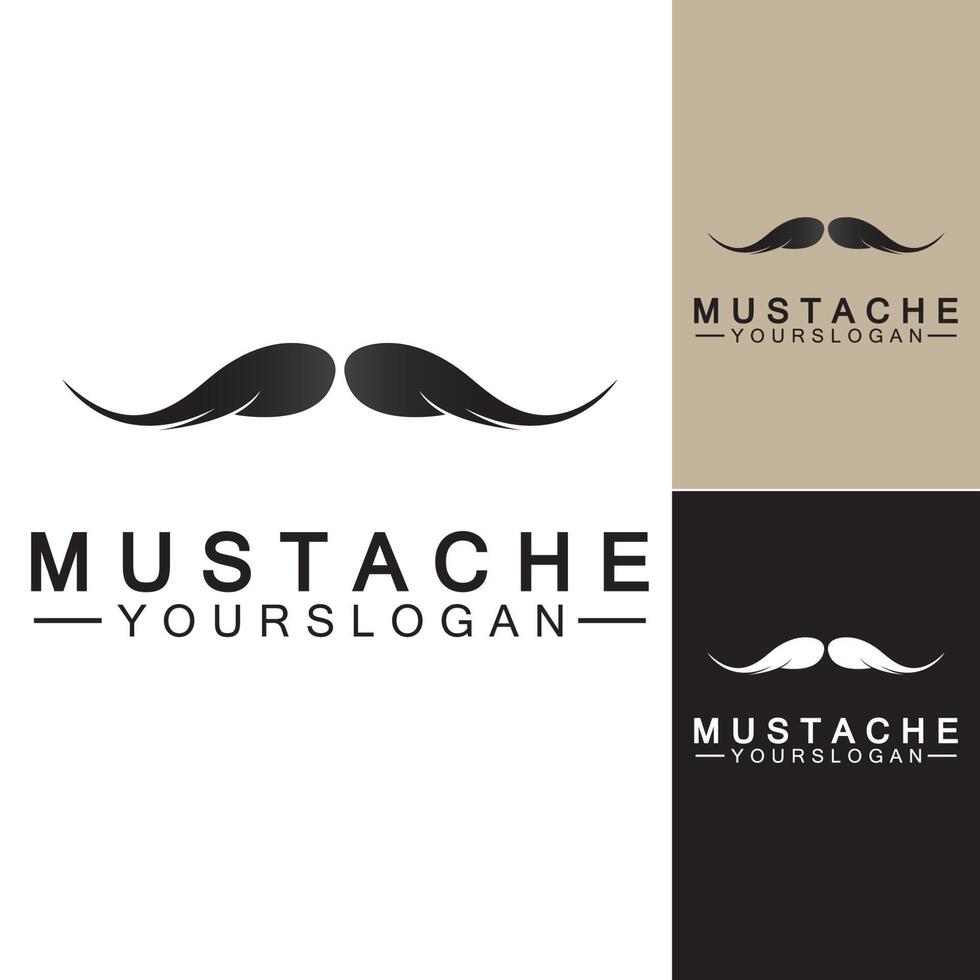 modèle de conception de logo icône vecteur moustache