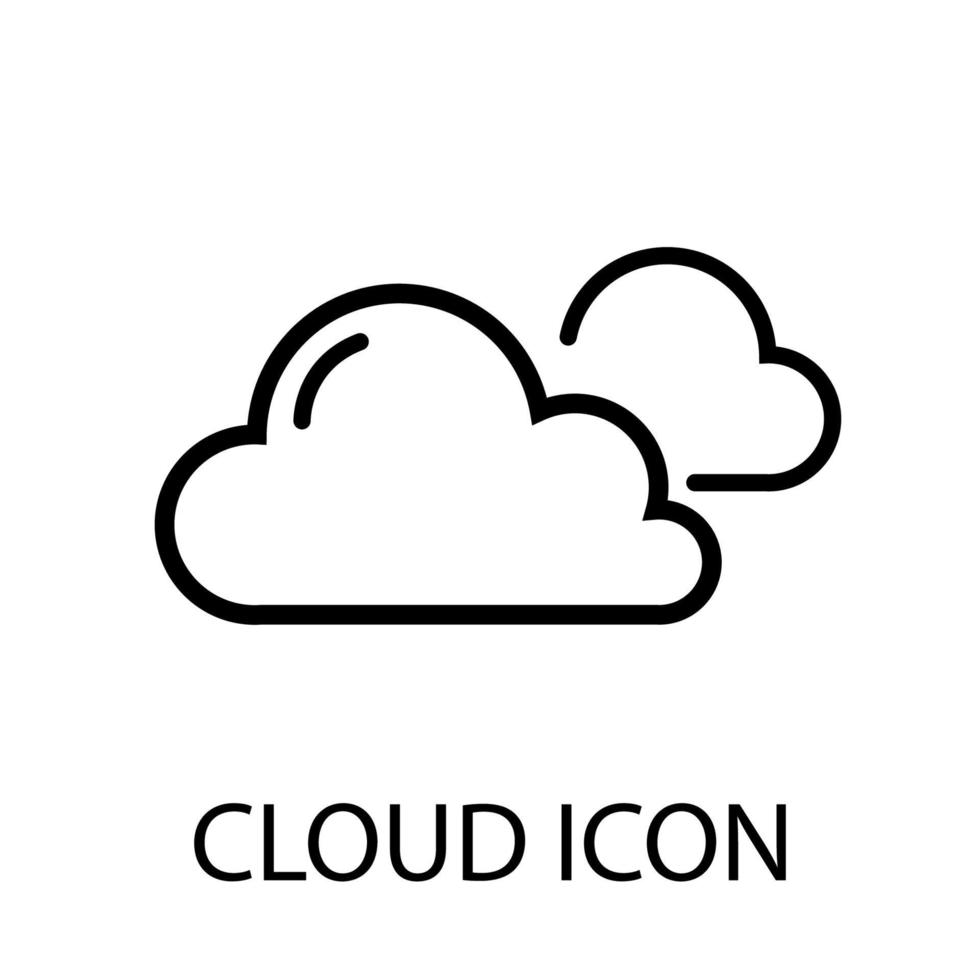 nuage plat icône vecteur eps10, conception de logo nuage simple