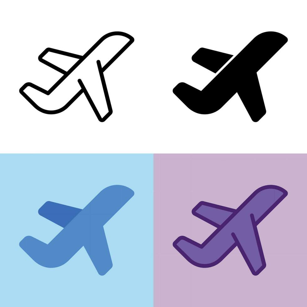 illustration graphique vectoriel de l'icône de l'avion. parfait pour l'interface utilisateur, nouvelle application, etc.