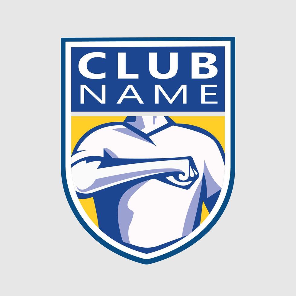 football, illustration du logo de l'insigne de l'emblème du football. vecteur