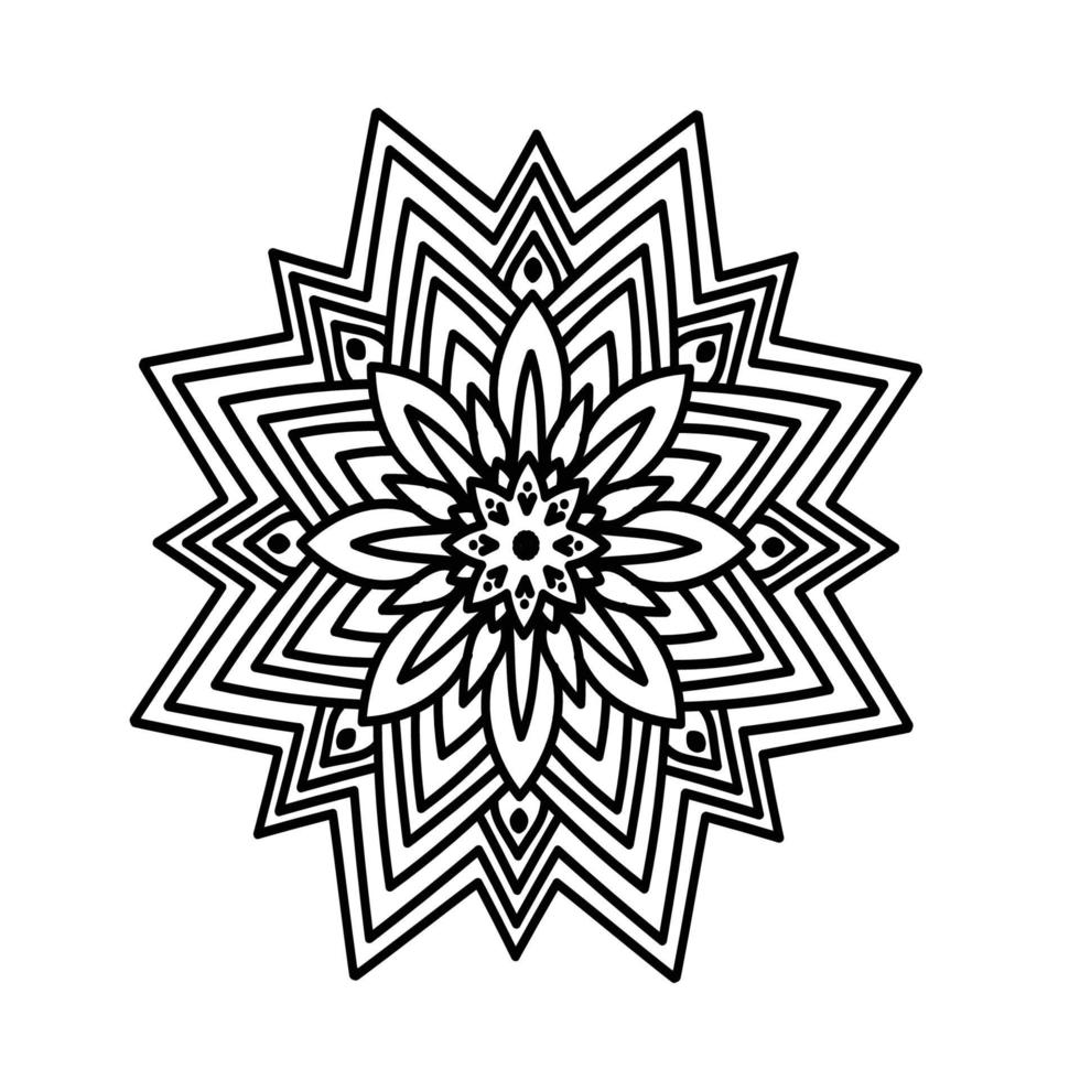 vecteur gratuit de mandala floral mignon