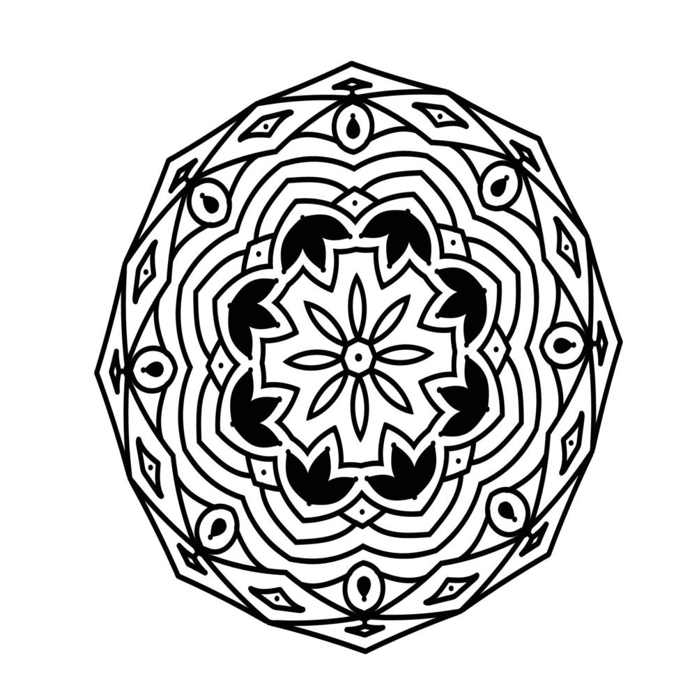 vecteur gratuit de mandala floral mignon